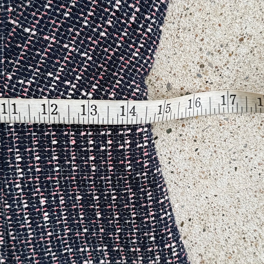 Rebecca Taylor Blue/Pink Sleeveless Tweed Fit & Flare Dress Size 8 - Picture 9 of 14